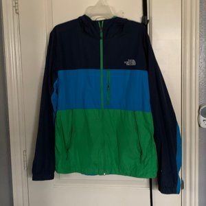 The North Face Hydrenalite Windbreaker Rain Men's Jacket Blue Green Size LARGE